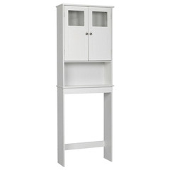 Over The Toilet Storage Cabinet Bathroom Shelf Organizer with Anti-Tip Device