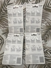 (Lot of 4) Command Mini Hooks Holds 0.5 Lb – #17006CLR-6 Hooks 8 Strips Ea. Pack