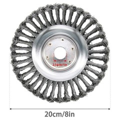 8” Steel Wire Wheel Brush Cutter Weed Eater Trimmer Head with Adapter Kit