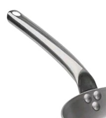 De Buyer 12.5″ PRO Carbon Steel Pan Stainless Handle, SEASONING SERVICE AVAIL