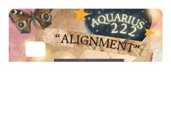 Aquarius Angel Number 222 Card Skin 4 Pack Zodiac Alignment Butterfly Vinyl Aest
