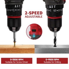 18V Cordless Brushless Drill Driver Kit with Battery & Charger For Milwaukee M18