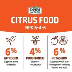Expert Gardener Citrus Plant Food Fertilizer 6-4-6, 8 lb.