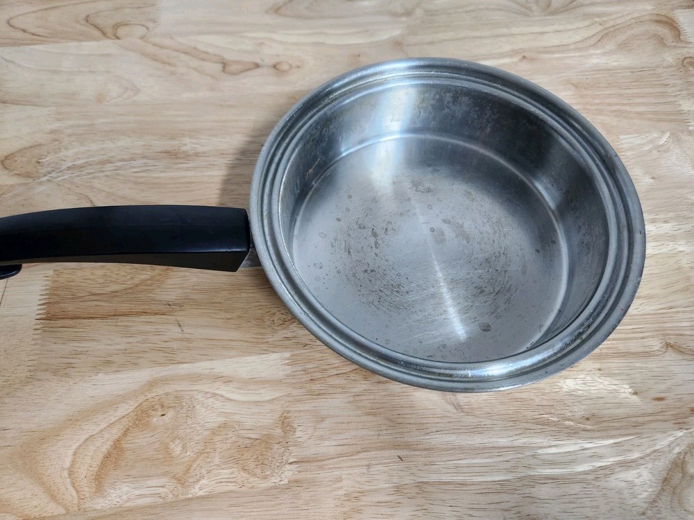 Vintage Seal O Matic 3 Ply 18-8 Stainless Steel Sauté Pan w Lid 8″ x 2″ USA
