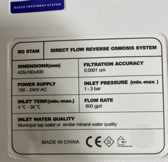 Tankless Reverse Osmosis System 600GPD Under Sink Water Filter RO Purification