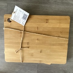 Crofton Bamboo Cutting Board 2 Piece Set, 14.96×11.02in & 12x9in, Hand Wash Only