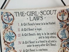 Girl Scouts Law Tapestry Wall Hanging Bannerette 13 x 18 in.