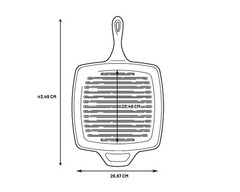 Lodge Cast Iron Grill Pan Square 10.5 Inch L8Sgp3Plt