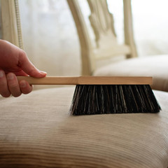 14.2″ Hand Broom Soft Bristles Cleaning Brush, Dusting Brush with Wooden Handle,