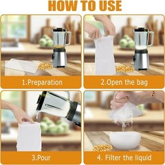20× Organic Cotton Nut Milk Bag Reusable Food Strainer Brew Coffee Cheese Cloth