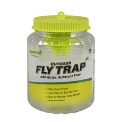 Rescue Outdoor Reusable Plastic Container Fly Trap Add Water Subtract Flies
