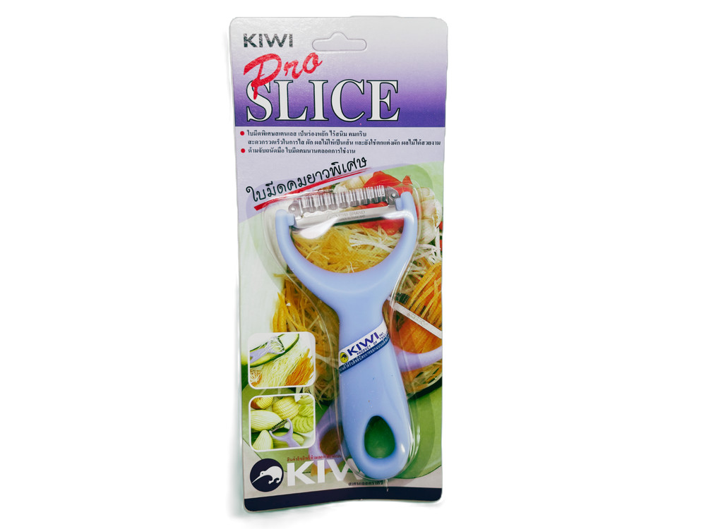 Kiwi Pro Slice Wavy Blade Peeler Zigzag StainlessSteel Slicer Thai PAPAYA Salad