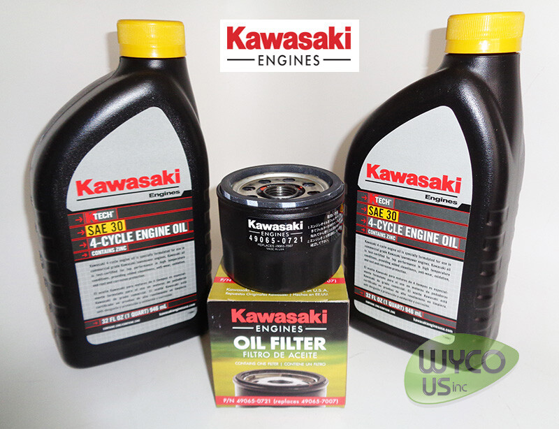 OEM ENGINE OIL CHANGE KIT, (2) OIL SAE 30 & (1) OIL FILTER 49065-7007,49065-0721
