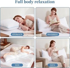 20×54Inch Memory Foam Full Body Pillow for Adults Soft Large Long Bed Pillow