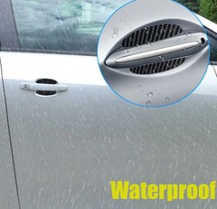 4X Carbon Fiber Door Handle Car Stickers Decal Protector Film Anti Scratch