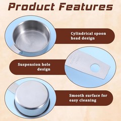 2 Pcs 1/4 Cup Stainless Steel Measuring Cup,60 ml 2 oz Stainless Steel Measuring