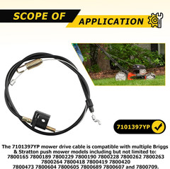7101397YP Drive Throttle Cable, Compatible with Briggs and Stratton Push Mower,