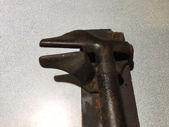 1920’S Vintage Wooden MOUNTED CAST IRON Nutcracker 10.5″ 2.3 pounds