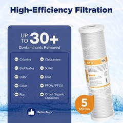 1-25 PACK 10″x2.5″ Whole House CTO Carbon Block Water Filter Cartridges Purifier