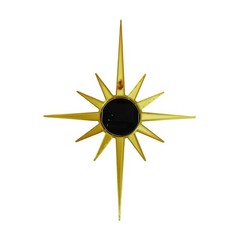 Mid Century Modern Sunburst Wall Clock – 3D Printed– 16″ x 12″