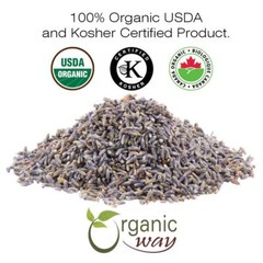 Organic Way Dried Lavender Flower Buds Whole – Organic, Kosher & USDA Certified