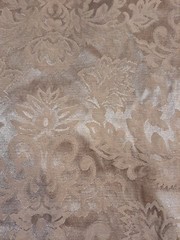 JCPENNY Wave Valance Tan Light Brown Silver Scroll Fringe Rod Pocket 24×54 1pc
