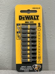 DeWalt 2897130 Max Fit Hex 1 in. L Insert Bit Set S2 Tool Steel 9 pc