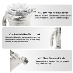 Stainless Steel Container 48oz,Replace for 5000 5200 6300 6500 7500 E310 E320 Pr