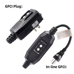4.67 In. 15 Amp Manual Reset 3 Prong Portable GFCI Replacement Plug Assembly