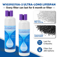 6Pack Replacement Refrigerator water filter 10295370A WHR1RXD1 KAD1RXD1 P8RFWB2L