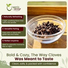 Organic Way Hand Selected Cloves Whole – Organic, Kosher & USDA Certified