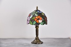 Tiffany Table Lamp Bedside Lamp Floral Stained Glass Lamp Desk Light H14″