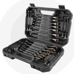 WORKPRO 22PC Ratcheting Wrench Set Metric 6-18mm&SAE 1/4-3/4″ Combination Wrench