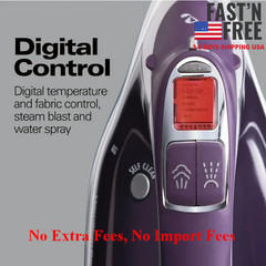 Hamilton Beach Durathon Digital Retractable Cord Iron, Silver, Model 19902F
