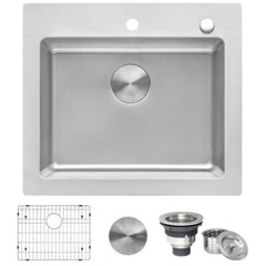 Ruvati 23″x20″ Drop-in Topmount 16 Gauge Single Bowl Kitchen Sink- RVM5923