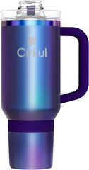 Cirkul 40Oz. Chameleon Stainless Steel Tumbler with Handle, All-Day Strawsip, Do