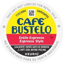Café Bustelo Espresso Style Dark Roast Coffee K-Cup Pods, 96 Count