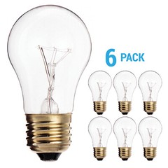Pack 25A15 Refrigerator Oven Appliance Clear Bulbs 25W A15 Medium E26 Base 120V