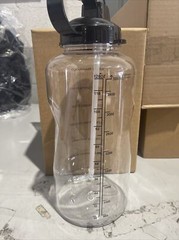 Motivational Water Bottle BPA Free 3.8L/128oz Jug w/Straw and Time Tracker Gym