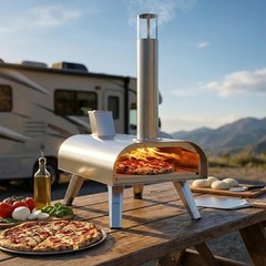 3-in-1 Portable Pizza Oven – Wood, Gas & Electric Options
