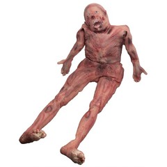 Halloween Bloody Dead Body, 4.6 ft Latex Skinned Full Body Hanging Corpse Tor…