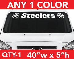 PITTSBURGH STEELERS WINDSHIELD DECAL STICKER 40″x5″ ANY 1 COLOR