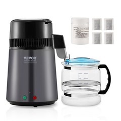 VEVOR Water Distiller 4L Water Purifier Countertop Stainless Steel Interior 750W