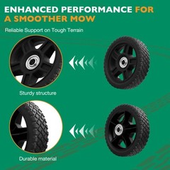 2x 12″ Push Lawn Mower Plastic Wheel Fit Craftsman Mower Generator Garden Tiller