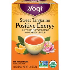 Yogi Tea – Sweet Tangerine Positive Energy Tea (4 Pack) Caffeine – 64 Tea Bags