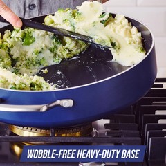 Blue Diamond 5QT Ceramic Nonstick Jumbo Sauté Pan with Lid – Toxin-Free