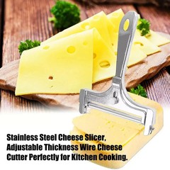 Cooking Hard Cheese Slicer Adjustable Stainless Steel Wire Cutter Kitchen Tool