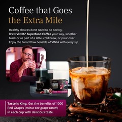 Dark Roast Coffee K-Cup Pods Resveratrol Nitric Oxide Heart Health Energy 30ct