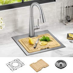 Delta Emery 15″ Drop-In Sink – SS, WorkFlow Ledge, Single-Certified Refurbished