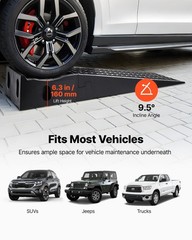 Car Ramps, 2 PCS 13000 lbs GVW Capacity, 6.3 in Lift Height, Portable High Profi